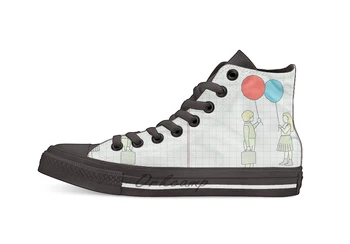 

le ballon rouge Casual High Top Canvas shoes sneakers For Drop shipping