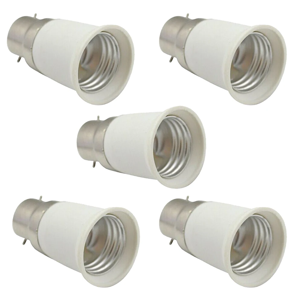 Bulb Converter 5 Pieces B22 to E27 Lamp Socket Bulb Base Converter