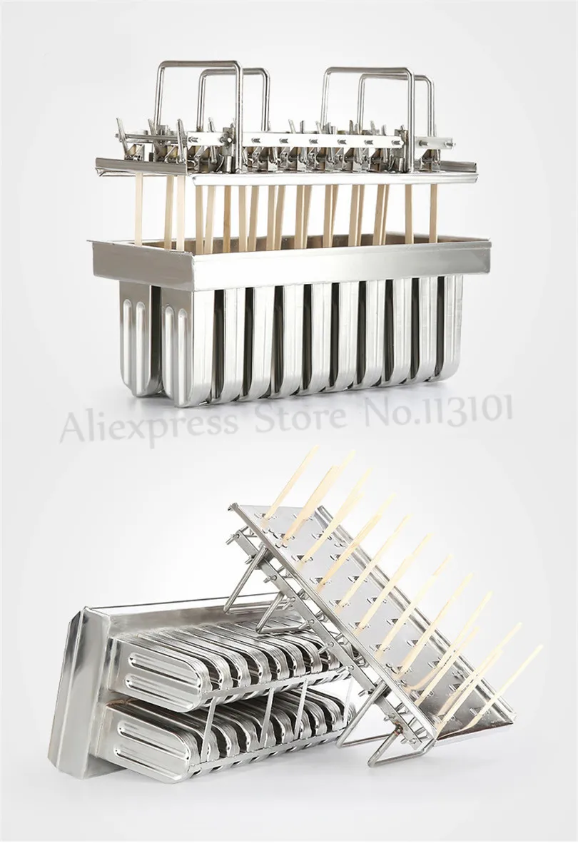 Нержавеющая сталь льда поп формы ледяное мороженое на палочке палочка держатель плесень 20 ячеек/партия 6 вариантов коммерческих DIY Инструменты