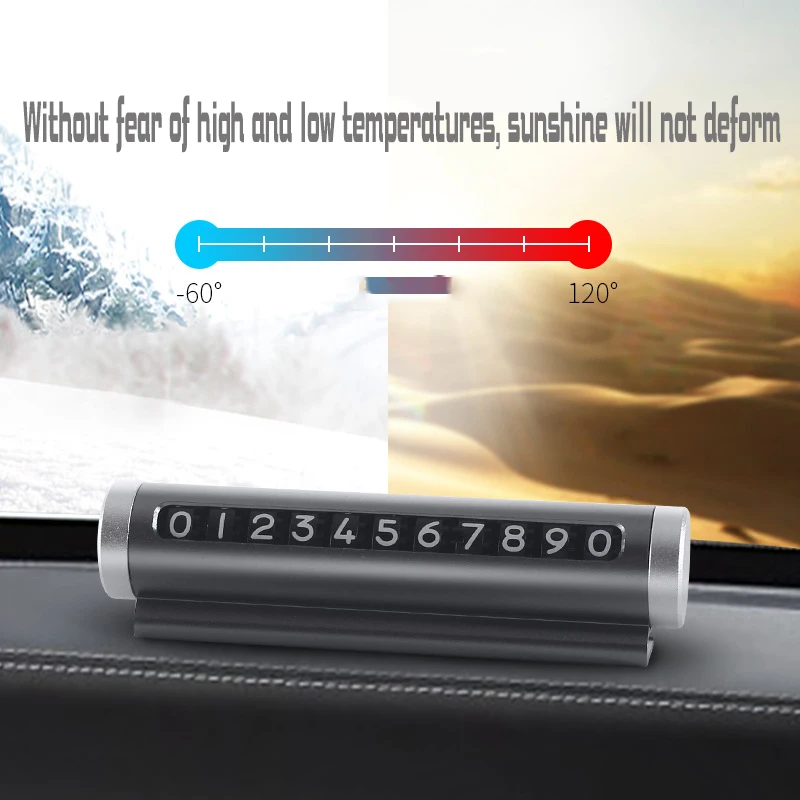 

Flexible Rotatable Car Temporary Parking Card Telephone Phone Number