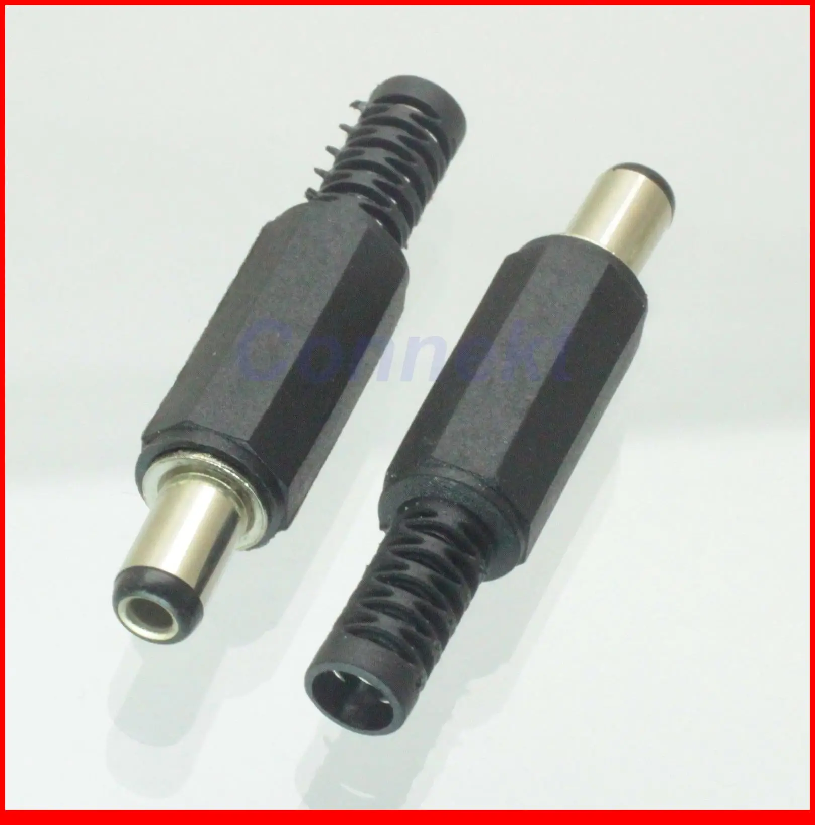 50pcs DC power jack 5.5 *2.5mm Plug Socket Connectors black adapter