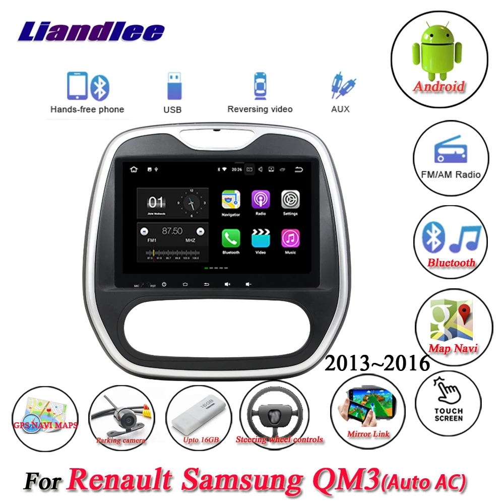 Best Liandlee Car Android System For Renault Capture / MT Auto AC Radio BT FM GPS Navi MAP Navigation Screen Multimedia NO DVD Player 2