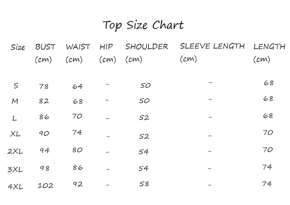 top size