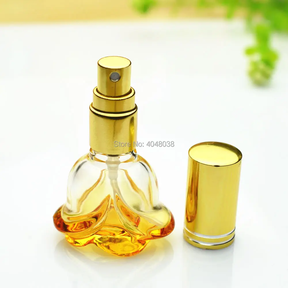 Perfume Refillable Bottle Colorful Glass Spray Pump Vials Rose Shape Portable Cosmetic Toner Spray Bottle 6 ML Mist Atomizer (3)