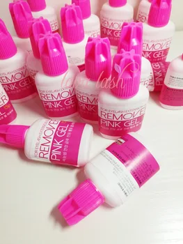 

Free Shipping Original Korea Wholesale Price Eyelash Extensions Pink Gel Remover 2 bottles 15g