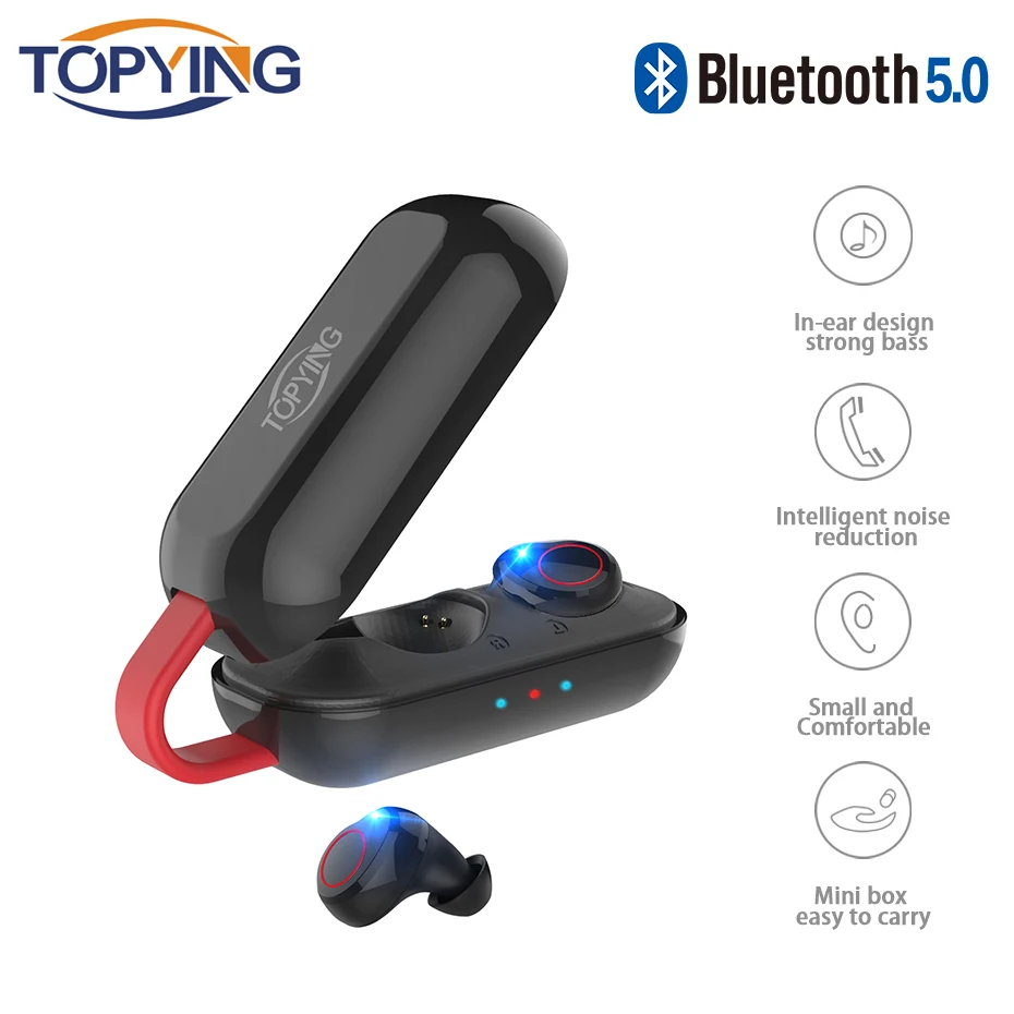 TWS V5.0 Bluetooth наушники спортивные беспроводные наушники гарнитура Bluetooth стерео двойная гарнитура для iPhone всех смартфонов