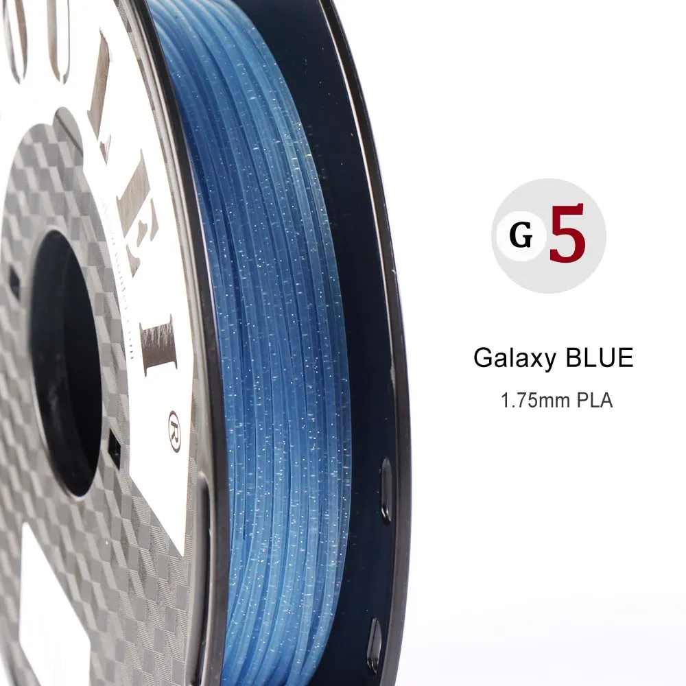 9 5 NOULEI 3d Printing Filament PLA with Crystal texture glittering Galaxy BLUE