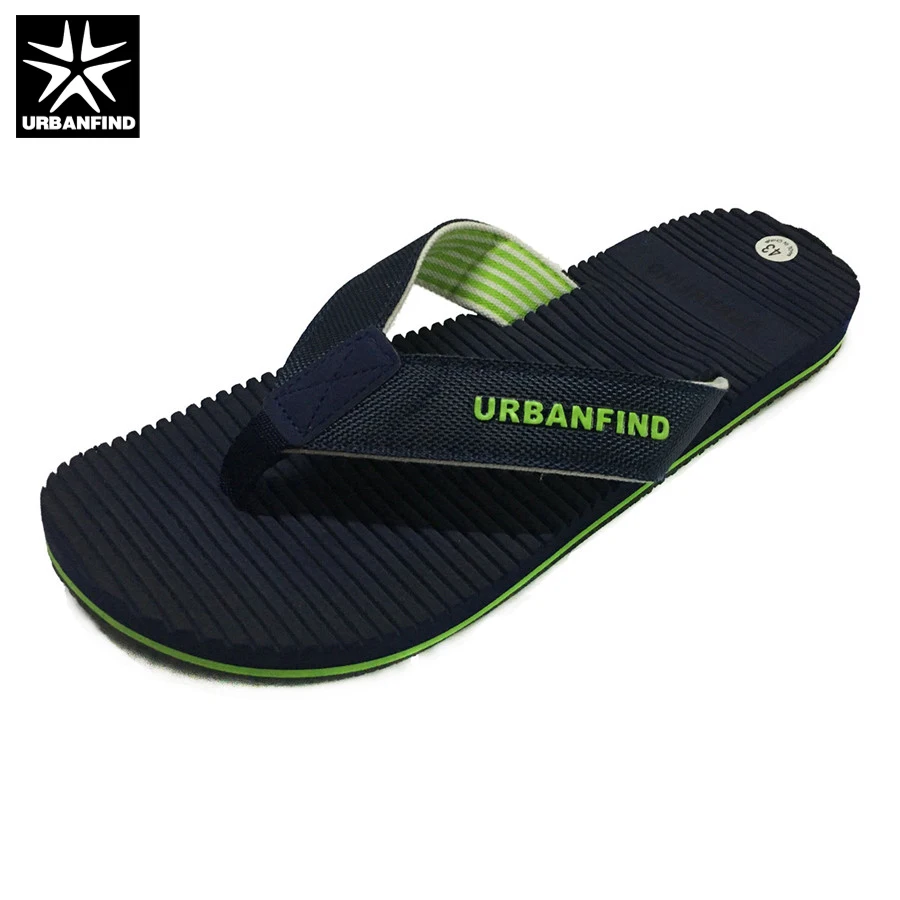 

URBANFIND Breathable Light Men Casual Summer Slippers Big Size 41-46 Man Leisure Flip Flops For Beach / Home Blue Brown
