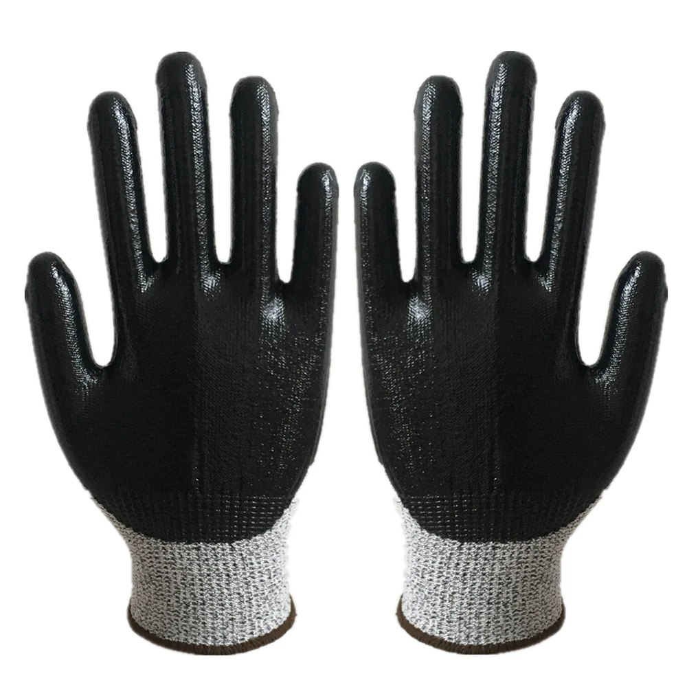 

DEWBest 3 size Cheapest UHMWPE Anti cut gloves Cut resistance gloves with PU on palm Cut proof Safety Gloves with certificate M