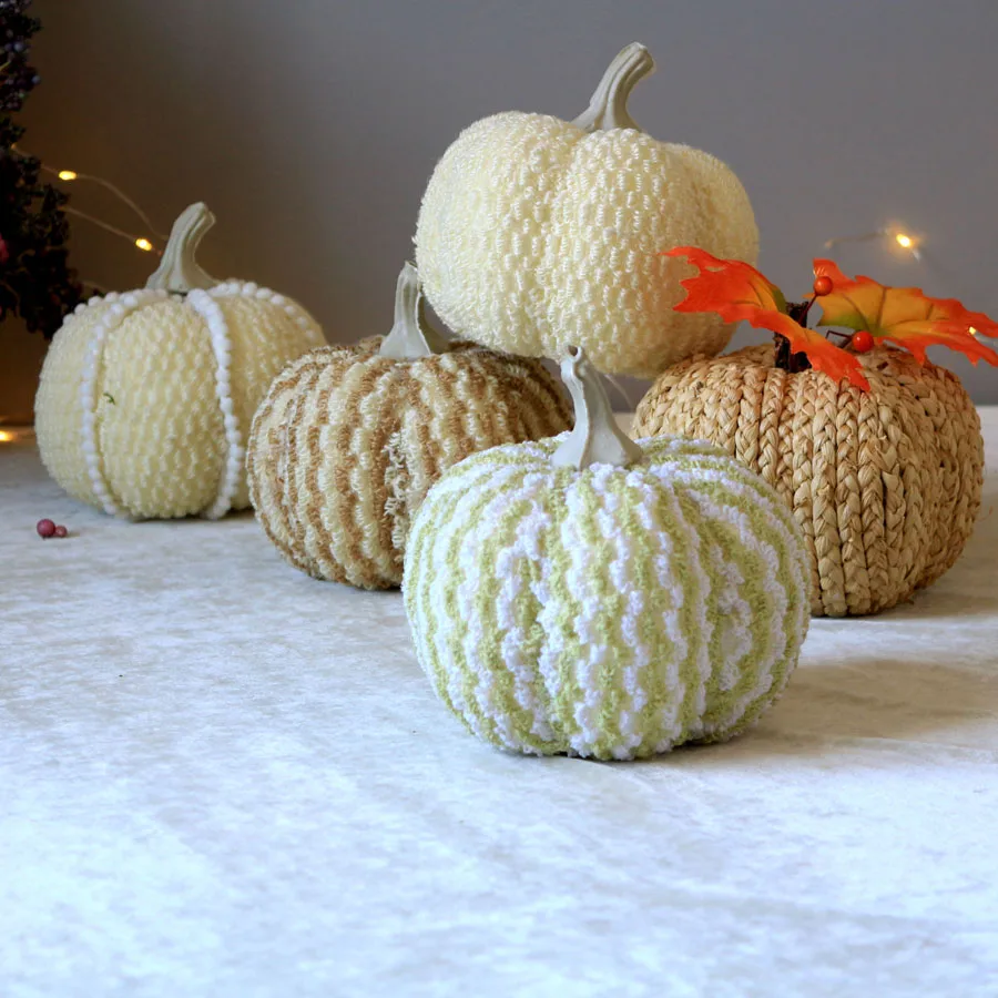 Handmade Party Wedding Decoration Artical Flowers Pumpkin Home Decor Autumn Wedding Fall Decors Harvest Pumpkins Thanksgiving