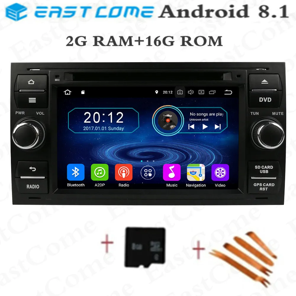 Четырехъядерный Автомобильный GPS навигатор Android 8 1 для Ford Mondeo Connect Kuga Focus 2 S C MAX