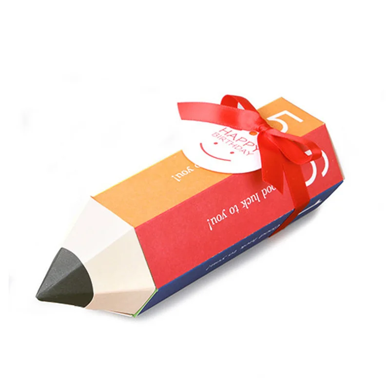 20 шт. подарочные коробки с героями мультфильмов, бумажные коробки в форме карандаша для упаковки конфет, мешков, печенья, коробки для детей на день рождения, Детские вечерние украшения