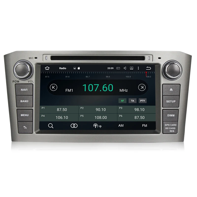 Top Android 9.0 Car DVD Stereo Multimedia Headunit Auto Radio GPS Navigation Video Audio For Black Toyota Avensis T25 2003-2008 4