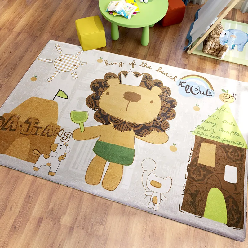 120X170CM Cartoon Carpets For Living Room Children Bedroom Rugs And Carpets Soft Kids Play Mat Study Room Area Rug