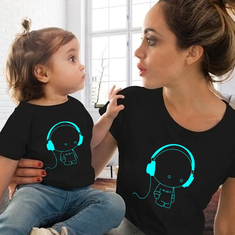 

mother and daughter clothes family look matching t-shirt 2019 summer mommy and me family t shirt mom son outfits for baby girl