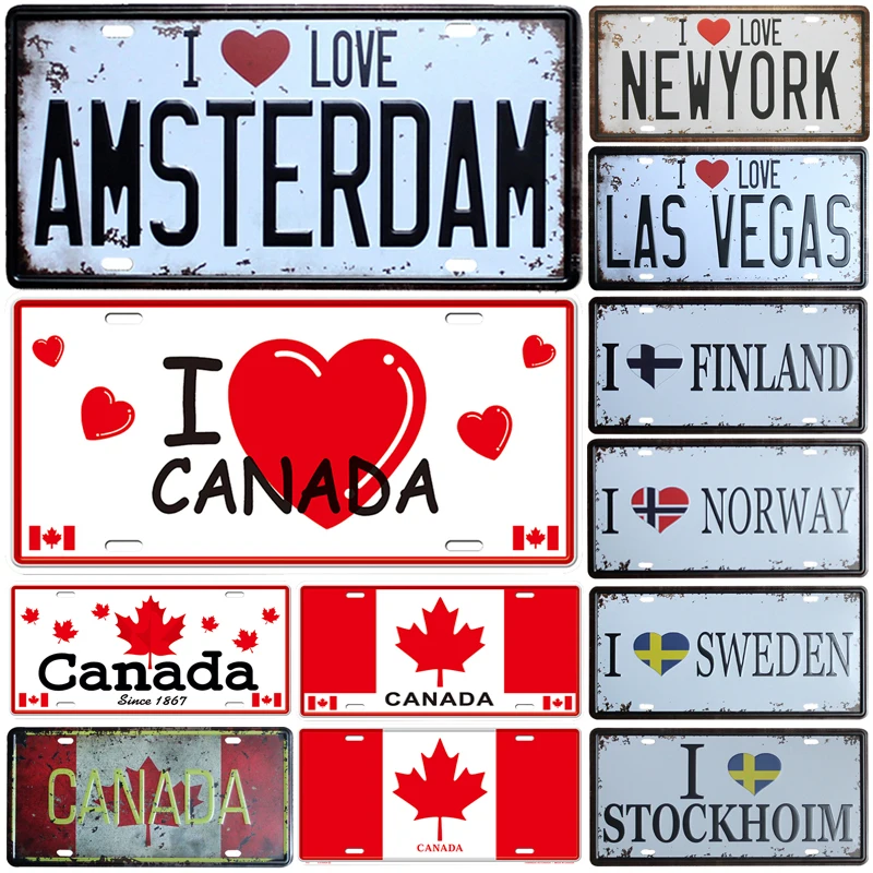 

Love Country License Plate Decor Metal Plate Car Number Tin Sign Bar Pub Cafe Home Decor Metal Sign Garage Painting Plaque Signs