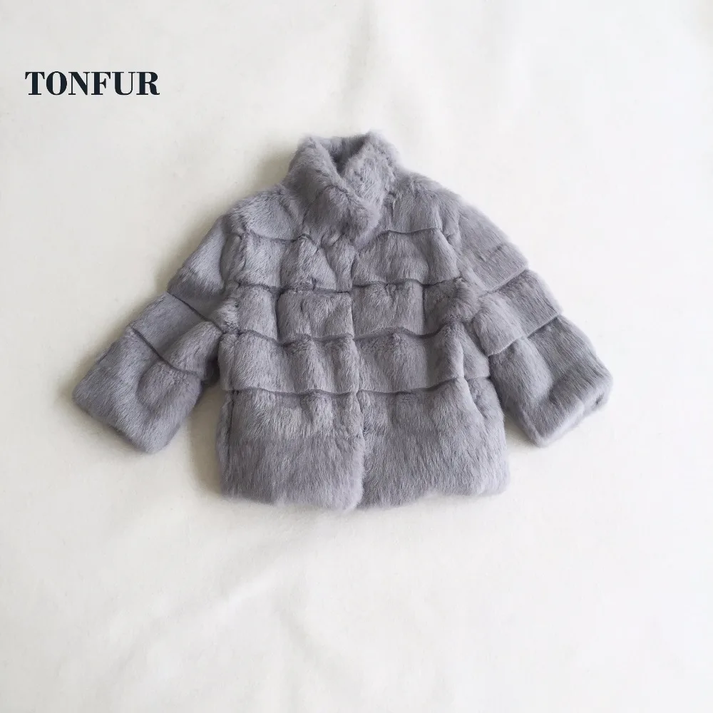 

Mandarin Collar Full Pelt Women Real Rabbit Short Coat Sheared Striped Genuine Rabbit Fur Jacket Customize Plus Size wsr313