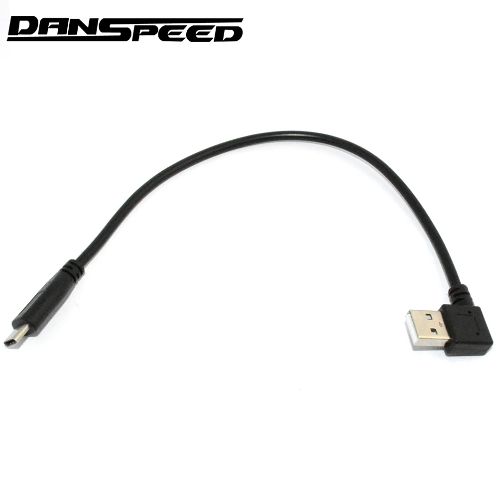 Danspeed Реверсивный Дизайн USB 2.0 Тип C разъем для Стандартный USB 2.0 Тип мужчина угловые данных Зарядное устройство кабель 1ft