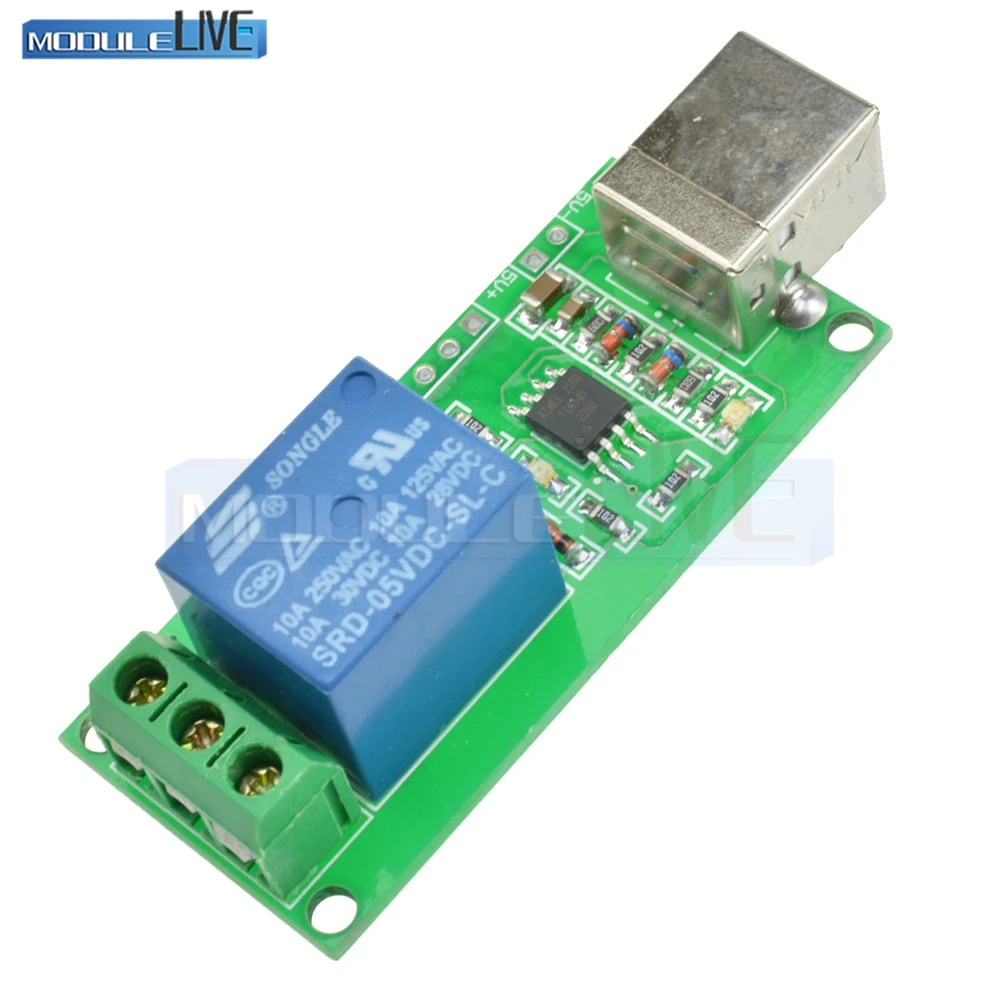 

Smart Electronics 5V USB Relay 1 Channel Programmable Computer Control For Smart Home