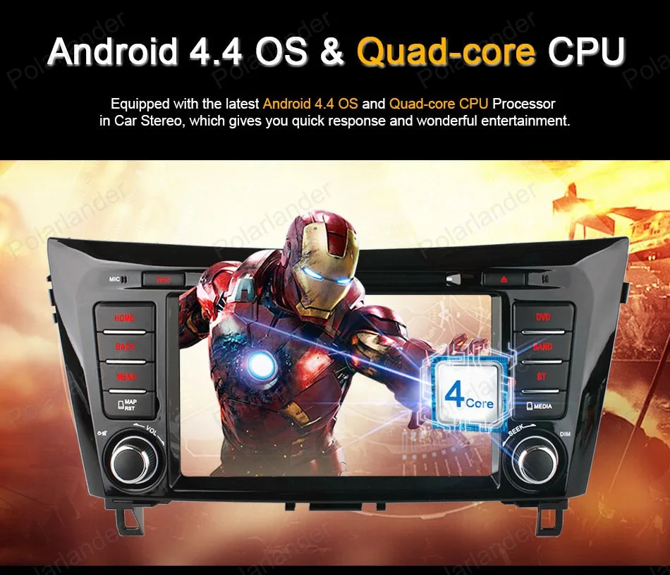 Perfect For QashQai XTrail 2014 Quad Core Android4.4 Car DVD player support dab+ WiFi 3G GPS 8