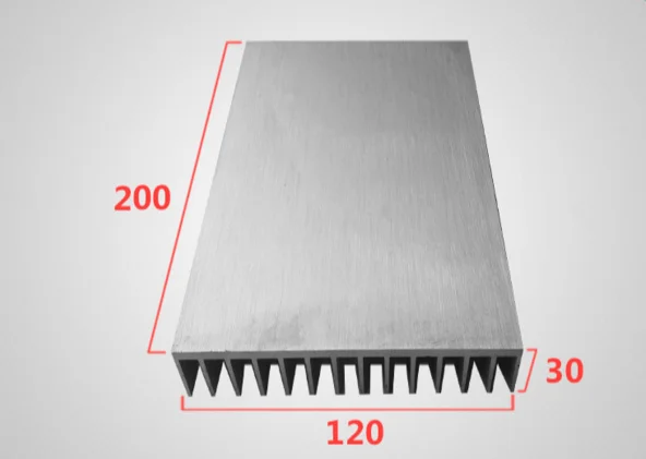 Dissipador de Alumínio da Aleta do Radiador Alta Potência 120*30*200 mm