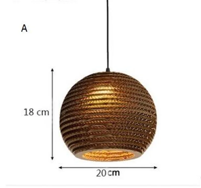 Деревянный бумажный кулон соты светильник s картонная птичья клетка E27 подвесной светильник Лофт светильник подвесной светильник Домашний Светильник ing одежда - Цвет корпуса: Model A
