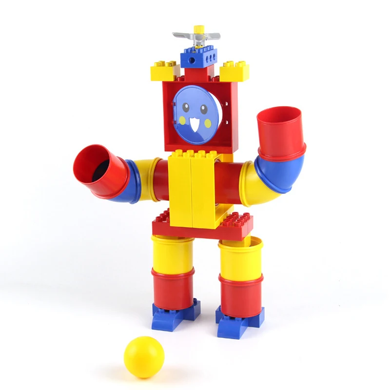 

Wange 43Pcs Big Size Blocks Robot Pipes Building Blocks DIY Educational Kids Bricks Robot Tube Game Toys for Children NO.420