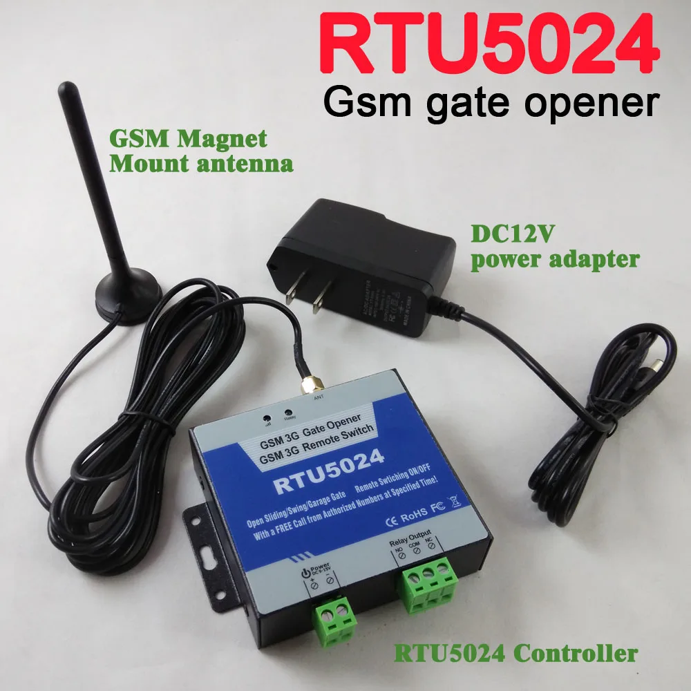 

Free shipping RTU5024 GSM Automatic Garage door Swing Sliding Gate Opener GSM home remote access controller App support
