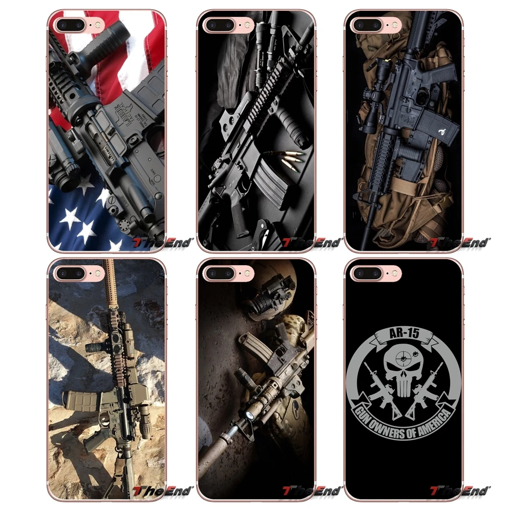 

AR-15 Rifles AR 15 Guns Soft Silicone Case For Xiaomi Redmi 4 3 3S Pro Mi3 Mi4 Mi4i Mi4C Mi5 Mi5S Mi Max Note 2 3 4 Cover Coque