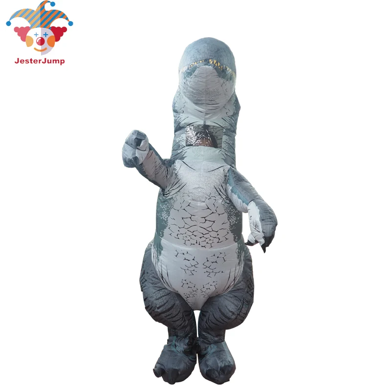 Jurassic World Adult Velociraptor Costume Cosplay Fantasy Inflatable T REX Raptor Dinosaur Party Halloween Costume for Women Men Jurassic World Adult Velociraptor Costume Cosplay Fantasy Inflatable T REX Raptor Dinosaur Party Halloween Costume for Women Men