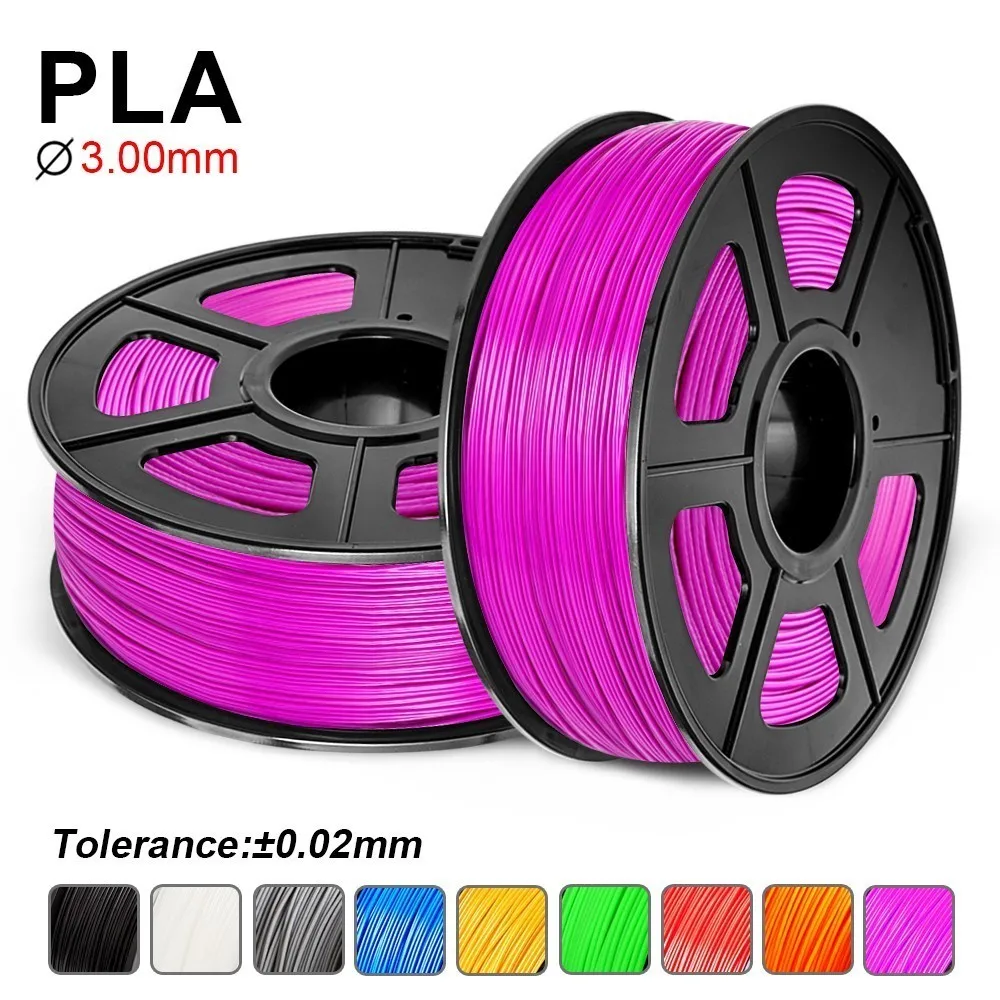 

SUNLU 3.00mm PLA Filament For 3D Printer 1KG/2.2LBS With Spool Per Roll Degradable Polycarbonate Filament Printing Craft