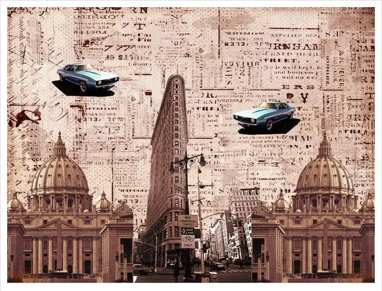 

3D wallpaper custom mural fashion Retro setting wall of England non-woven wallpaper room decoration