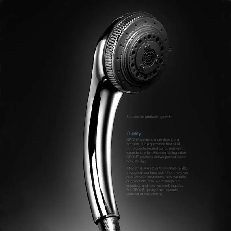 

ABS Nozzle Handheld Shower head holder seven function 360 degree rotating pressurization multifunctional Spa rainfall showerhead