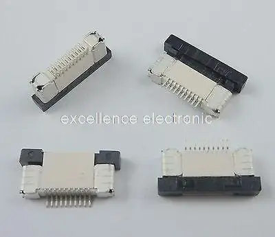 

50 Pcs FPC FFC 0.5mm Pitch 10 Pin Drawer Type Ribbon Flat Connector Top Contact