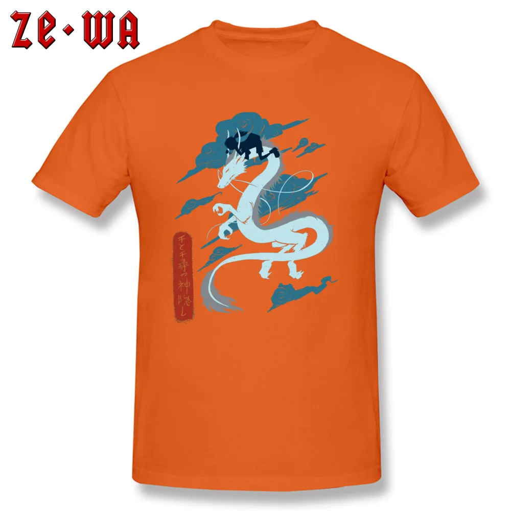 Crew Neck chihiro and kohaku 637 100% Cotton Fabric Men Tshirts Party Short Sleeve Tops T Shirt Dominant Print Tee Shirts chihiro and kohaku 637 orange