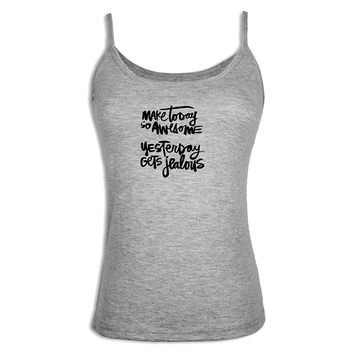 

Namaste in Bed SLEIGH ALL DAY We Wish You A Merry Christmas White women's ladies camisole sexy vest single back cotton vest tops