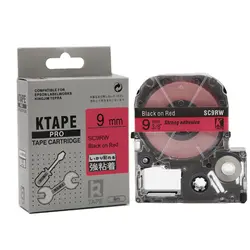 30pks/lot SC9RW/LC3RBP 9 мм черный на красный kingjim LC картриджа для kingjim labelworks принтера