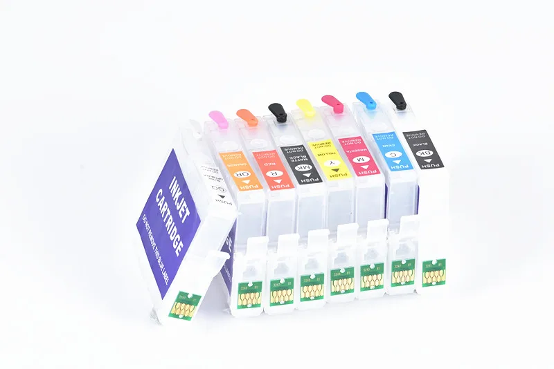 JACA Refillable ink cartridge for Epson Surecolor P400 printer empty with arc chip 8colors | Компьютеры и офис