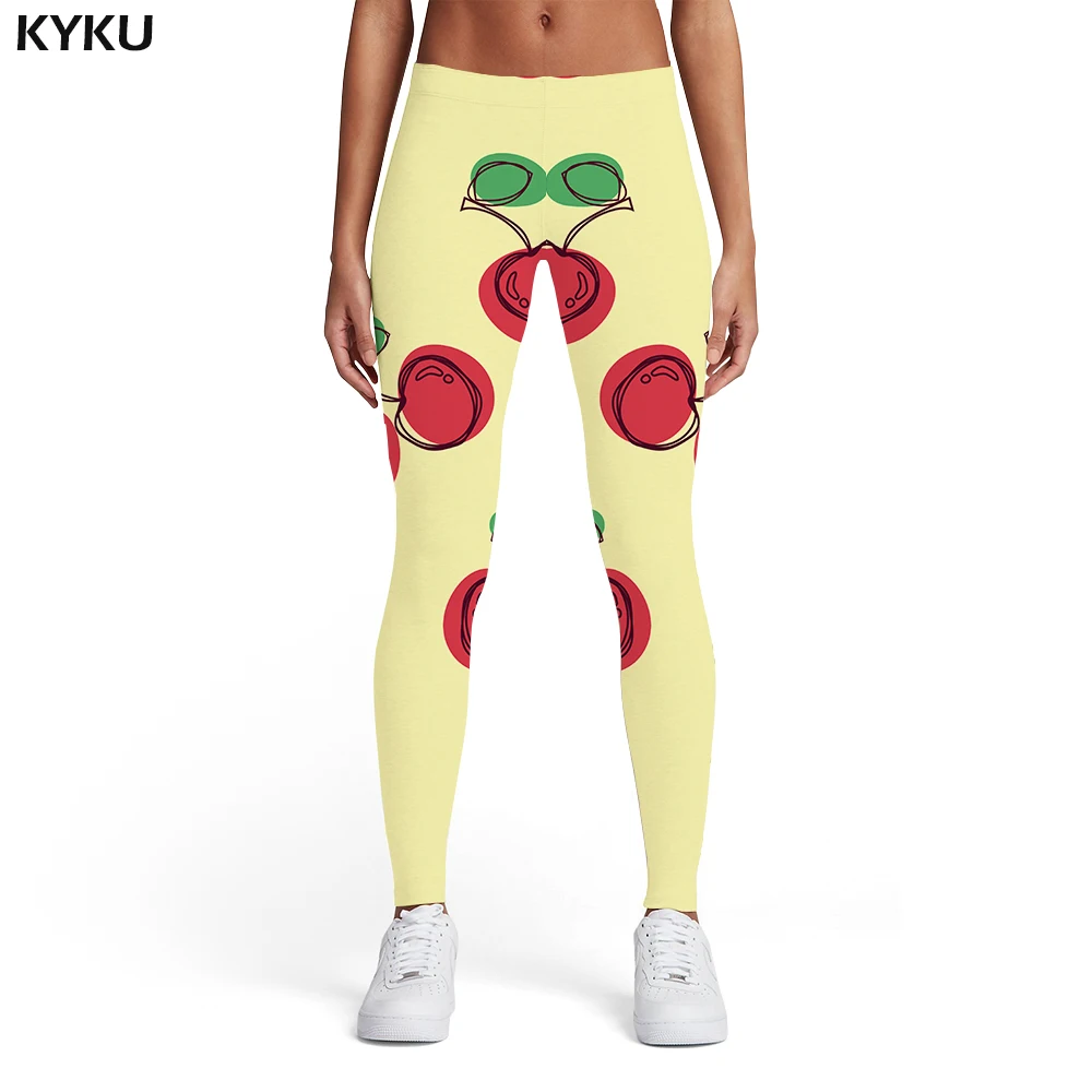 spanx leggings KYKU Brand Rainbow Leggings Women Colorful Sport Psychedelic Sexy Stripes Printed pants Gothic 3d Print Womens Leggings Pants flare leggings