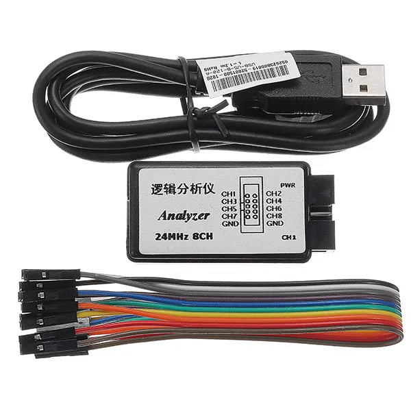 USB логический анализатор 24 м 8CH микроконтроллер ARM FPGA инструмент отладки 24 МГц, 16 МГц, 12 МГц, 8 МГц, 4 МГц, 2 МГц