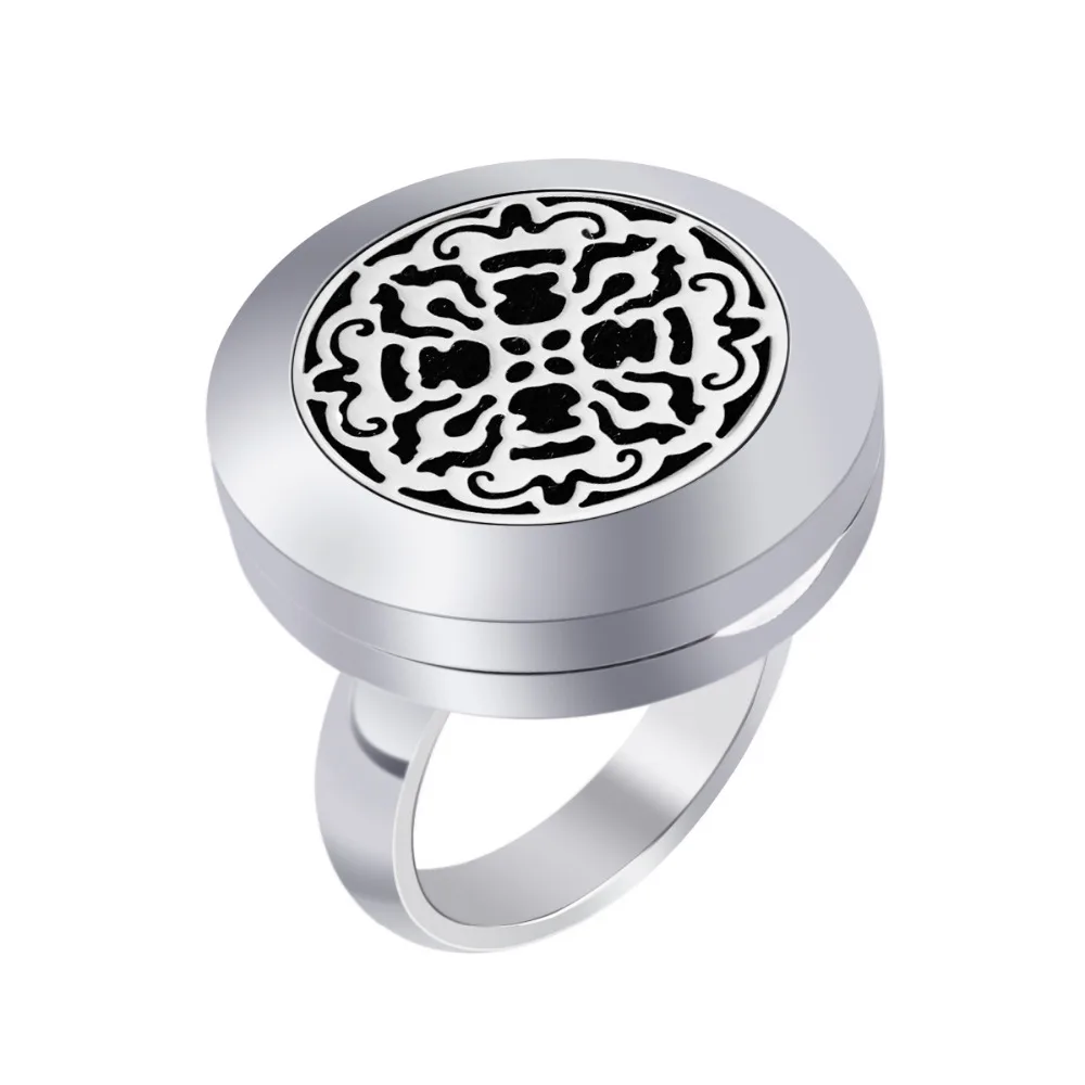 20 мм эфирное масло диффузорное кольцо из нержавеющей стали медальон ароматерапия кольцо диффузор для мужчин и женщин
