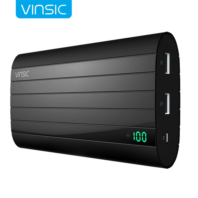 

Vinsic Portable Power Bank 20000 mAh Large Capacity Rechargeable Mobile Charger Dual USB Poverbank Portable External Batteries