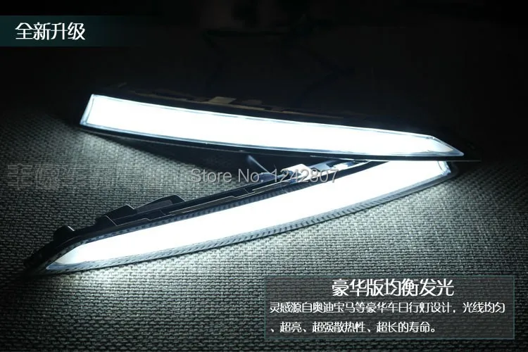 

GUIDE LIGHT style Waterproof 12V LED CAR DRL Daytime Running lights accessories with Dimmer Relay for FORD Kuga Escape 2013 2014