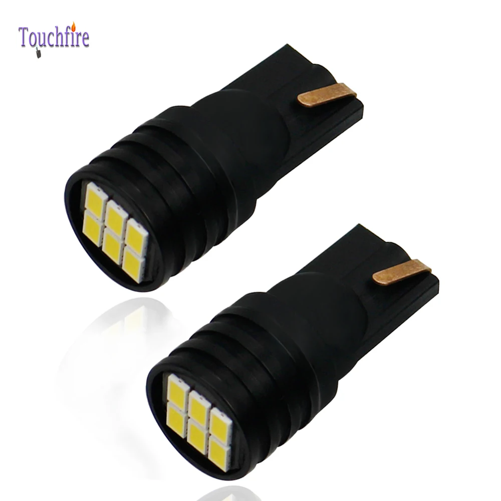 10 шт. автомобильные светодиодсветодиодный лампы T10 W5W 6SMD 194 168 Canbus 12 В|Сигнальная