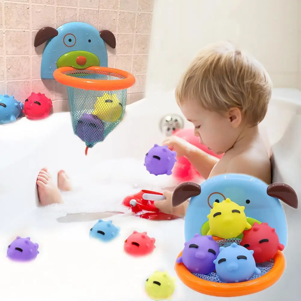 incredible  Children Bath Dabbling Toy Shooting Toy Ocean Ball Dabbling Basketball Hoop Stand Sports Basketball