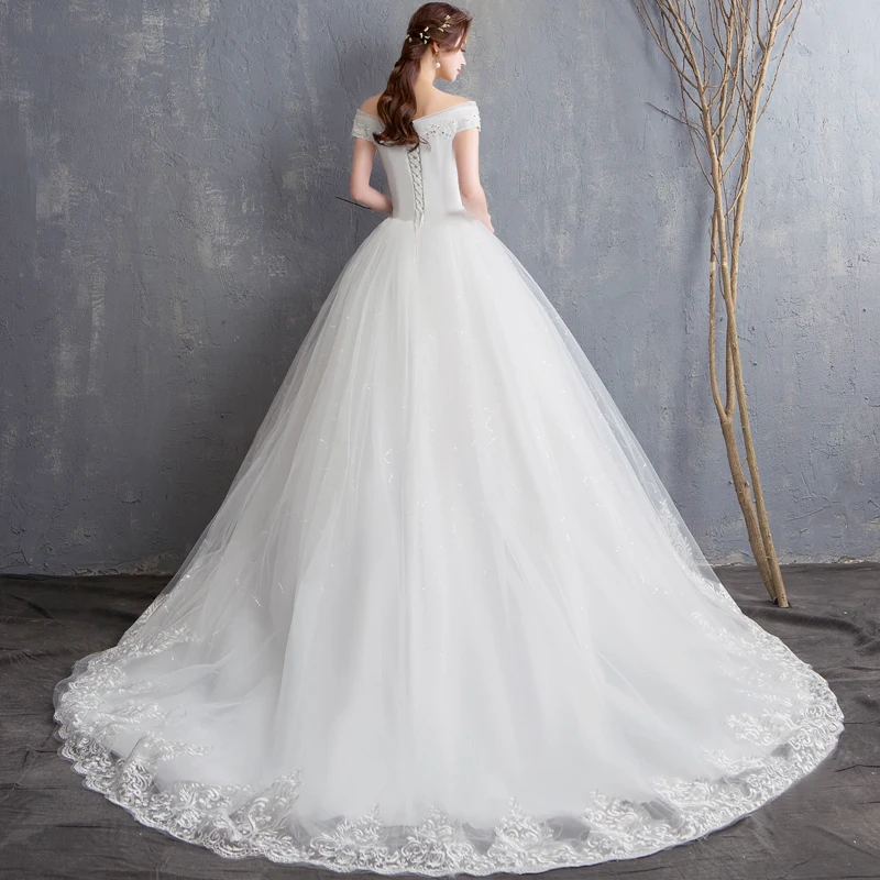 Fansmile халат de Mariage дешевое свадебное платье Китай Vestidos Де Novias Люкс бальное, свадебное платье FSM-626F