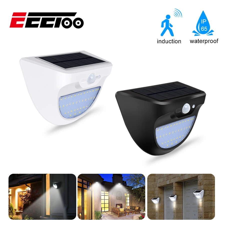 

EeeToo Solar Light Motion Sensor Waterproof 37 LEDs Outdoor Solar Lights for Garden Decoration Saving Energy LED Wall Solar Lamp