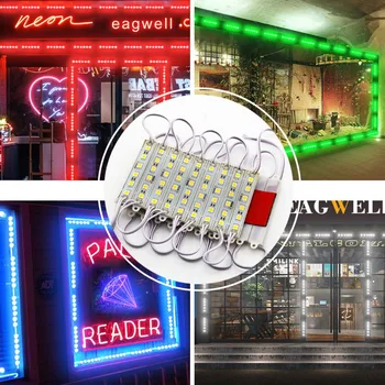 

20PCS Lot Super Light SMD 5054 LED Module Light 6LEDs DC12V Waterproof LED Advertisement Backlight Module Storefront String Lamp