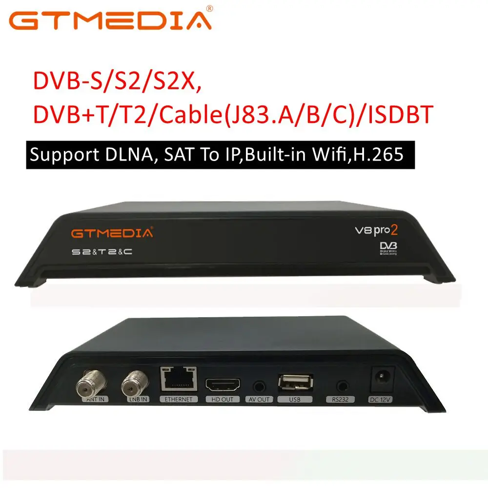 Gtmedia V8 Pro 2 ресиверы спутниковое телевидение DVB T2 применимо к Европа 50 миль HD 1080