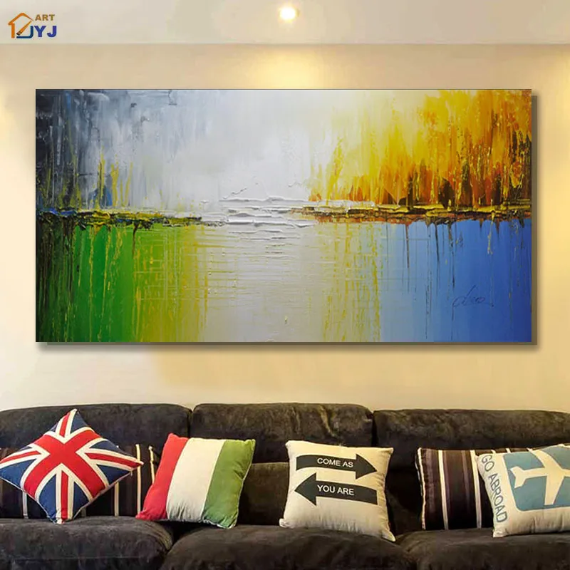 

Thick Textured Palette Knife Hand Painted Modern Abstract Oil Painting Canvas Wall Art Picture Gift Home Decor No Framed SL029